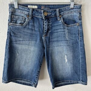 Kut from the Kloth Catherine Boyfriend Shorts Women Size 2 Bermuda Distressed